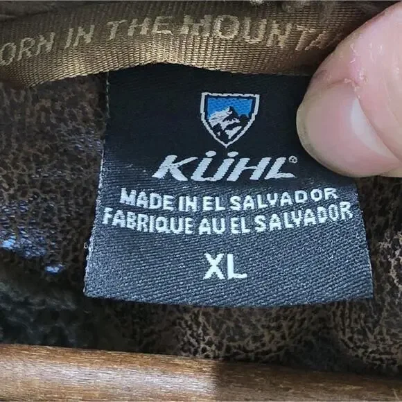 Kuhl Jacket Women XL Brown Fleece Full Zip Teddy Sherpa Hooded Flight Pit Zips - Picture 3 of 11